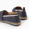 Linen Espadrilles with Jute for Boys, Dark Blue