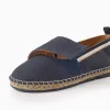 Linen Espadrilles with Jute for Boys, Dark Blue