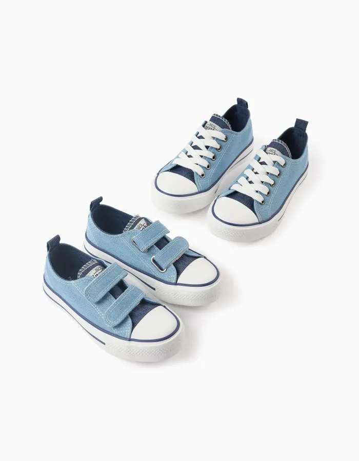 Denim Trainers for Children '50's Sneakers', Blue