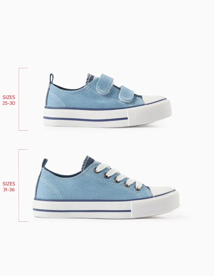 Denim Trainers for Children '50's Sneakers', Blue