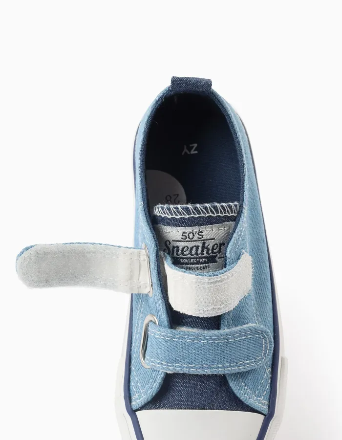 Denim Trainers for Children '50's Sneakers', Blue