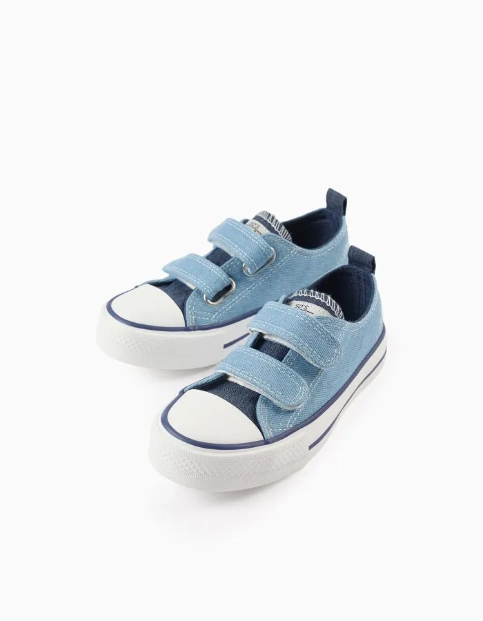 Denim Trainers for Children '50's Sneakers', Blue