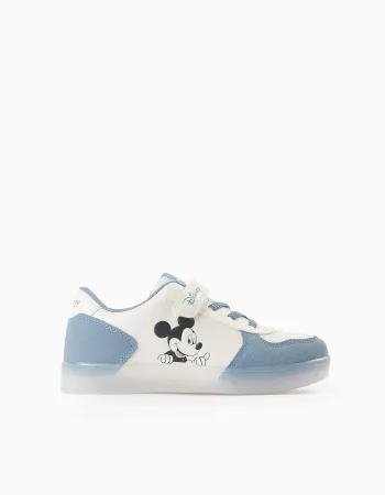 Light-up Trainers for Boys 'Mickey', White/Blue