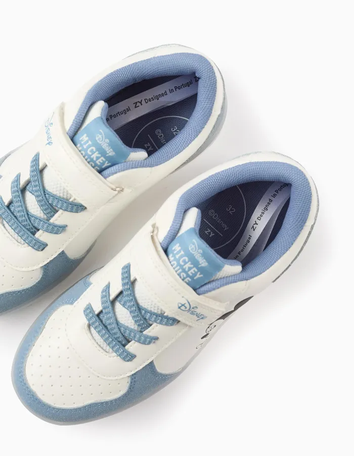 Light-up Trainers for Boys 'Mickey', White/Blue