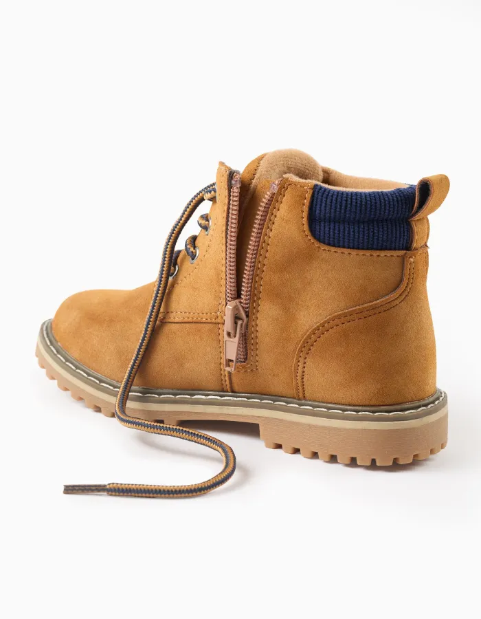 Mountain Boots for Boys 'ZY 96', Camel/Blue