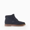 Suede Brogue Boots for Boys, Dark Blue