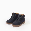 Suede Brogue Boots for Boys, Dark Blue