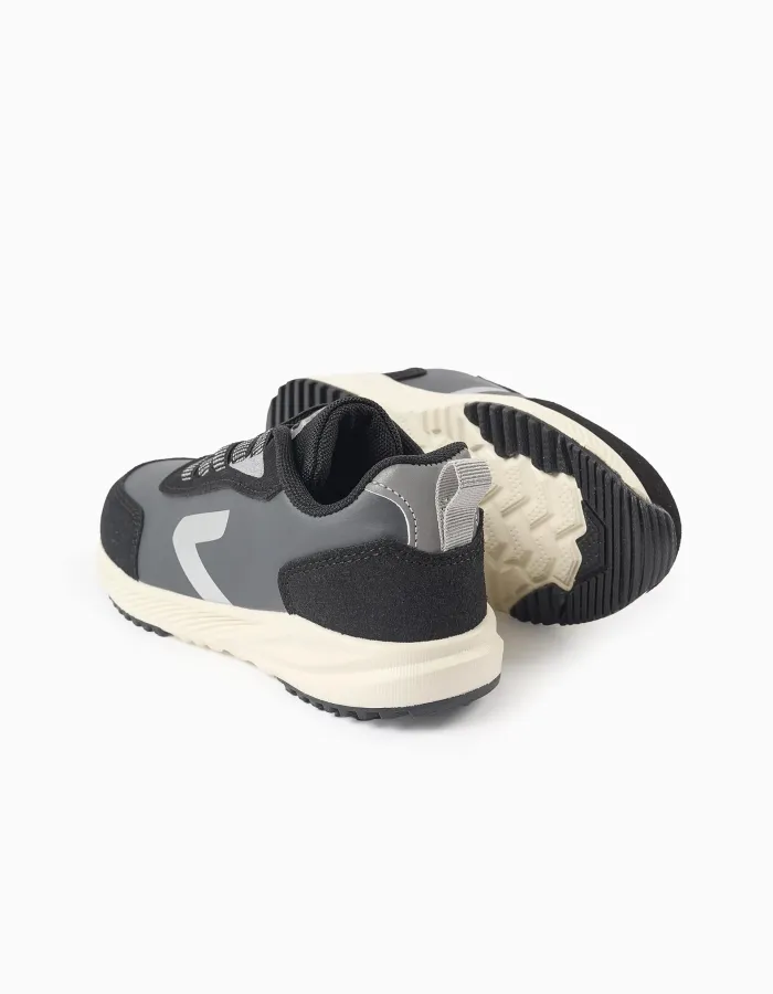 Reflective trainers 'ZY Superlight Runner' for boys, black
