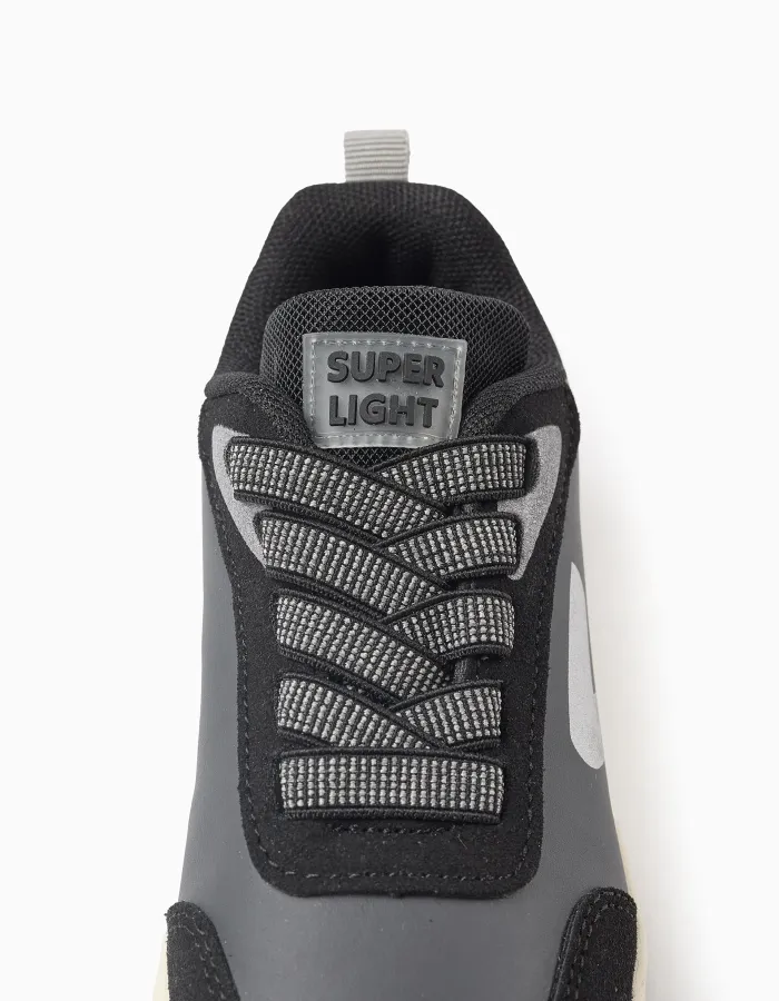 Reflective trainers 'ZY Superlight Runner' for boys, black