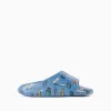 Slides with Marvel motif and non-slip sole for boys, blue