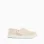 Linen espadrilles with touch-fastener for children, light beige