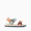 Sandals with touch-fastening straps for boys, orange/blue