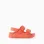 Rubber buckle footbed sandals for babies, orange