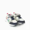 Combined trainers with the Avengers for boys, white/grey/blue