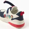 Light-up trainers with Avengers print for boys, white/red/blue