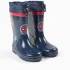 Rubber wellies with Spider-Man prints for boys, navy blue