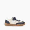Trainers with non-slip rubber sole for boys, blue/beige/white