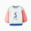 Brushed Sweatshirt with Colour Block for Babies 'Snake', Multicolour