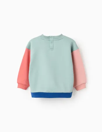 Brushed Sweatshirt with Colour Block for Babies 'Snake', Multicolour