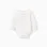 Long sleeve bodysuit with rainbow print for newborn girls, white