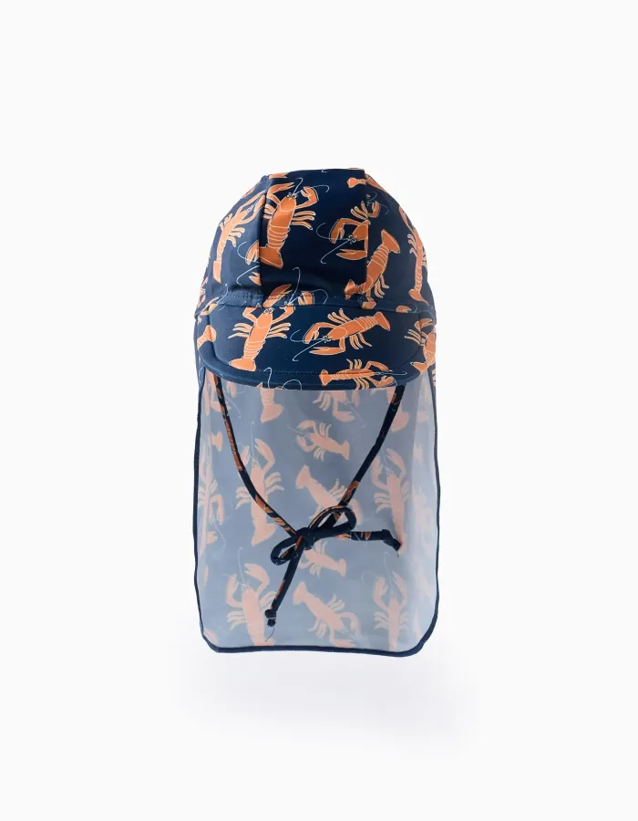Legionnaire Swim Hat for Baby Boy 'Lobster', Blue