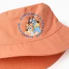 Twill bucket hat with Bluey print for babies and children, orange