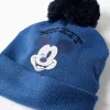 Knitted Disney beanie and gloves with Mickey mouse for boys, blue