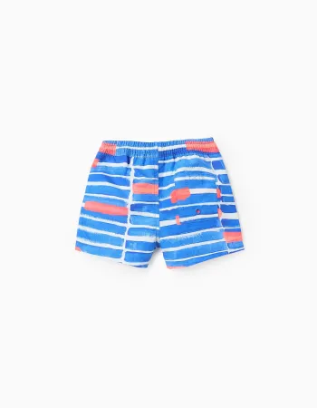 Swim Shorts for Baby Boys 'You&Me x Graça Paz', Blue/Coral