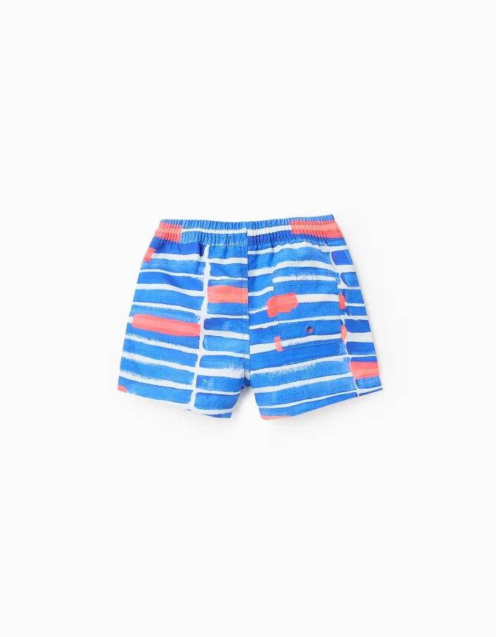 Swim Shorts for Baby Boys 'You&Me x Graça Paz', Blue/Coral