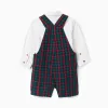 Shirt + checked dungarees You&Me for baby boys, green/blue/red