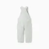 Cotton dungarees with Vichy pattern B&S for baby boys, white/green