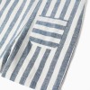 Striped cotton and linen dungarees You&Me for baby boys, white/blue