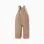 Corduroy dungarees with cargo pockets for baby boys, dark beige
