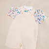 T-shirt and dungarees Carolina Celas x Zippy for baby boys, white/beige