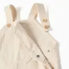 T-shirt and dungarees Carolina Celas x Zippy for baby boys, white/beige