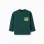 Long sleeve T-shirt with Clay Horse for baby boys, dark green