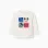 Long sleeve cotton T-shirt with Mickey print for baby boys, white