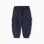 Brushed joggers with cargo pockets and print for baby boys, navy blue