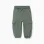 Brushed joggers with cargo pockets and print for baby boys, green