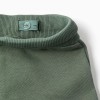 Brushed joggers with cargo pockets and print for baby boys, green