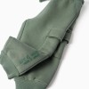 Brushed joggers with cargo pockets and print for baby boys, green