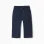 Slim fit twill trousers with drawstring for baby boys, navy blue