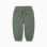 Fleece joggers with drawstring and print for baby boys, dark green