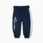 Brushed joggers with Mickey print for babies and boys, navy blue/white