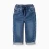 Pull-on jeans with drawstring for baby boys, blue