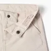 Slim twill chino trousers with pockets for baby boys, light beige