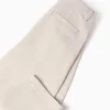 Slim twill chino trousers with pockets for baby boys, light beige
