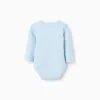 Pack of 4 cotton bodysuits for newborn and baby boys, blue/white