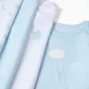 Pack of 4 cotton bodysuits for newborn and baby boys, blue/white