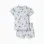 Ribbed cotton pyjamas with alligator motif for baby boys, light grey